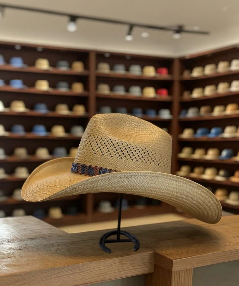 Calhoun Palm Leaf Straw Cowboy Hat