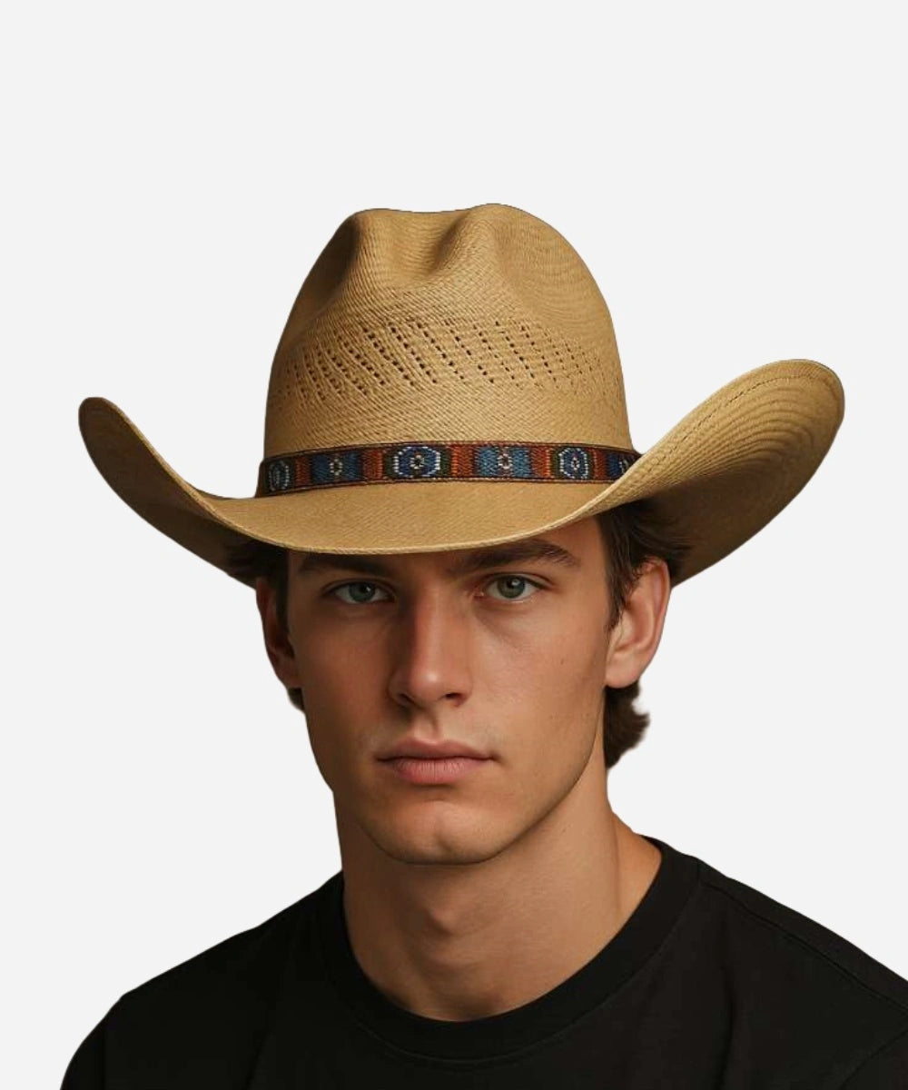 Calhoun Palm Leaf Straw Cowboy Hat