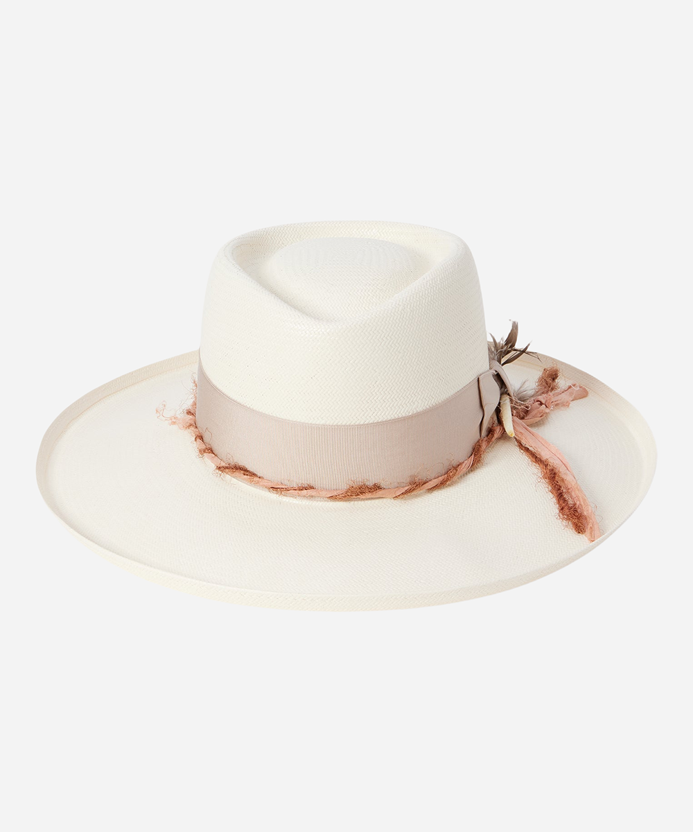 Kings Row Shantung-Stroh-Fedora