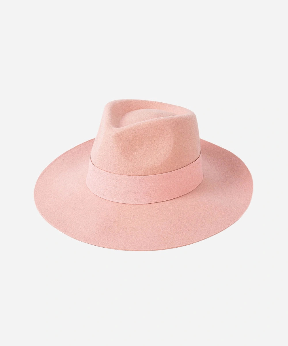 Aria women's Australian wool pink fedora