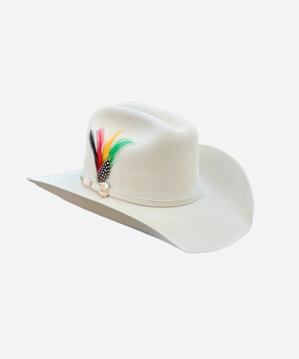 Silverbelly Cattleman hat with diamonds