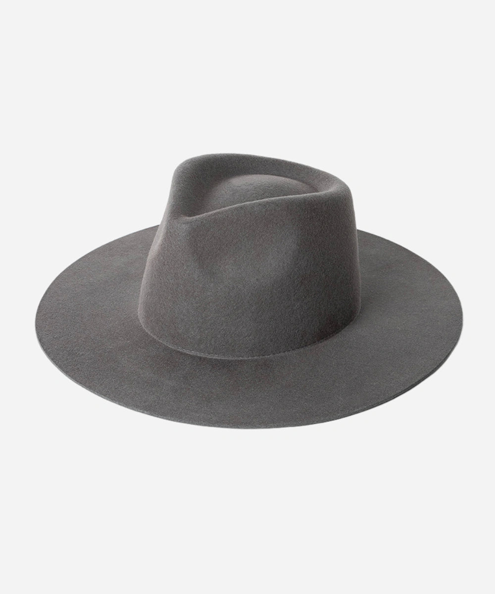 Luna Grace Hat - Grey Australian Wool Fedora Hat