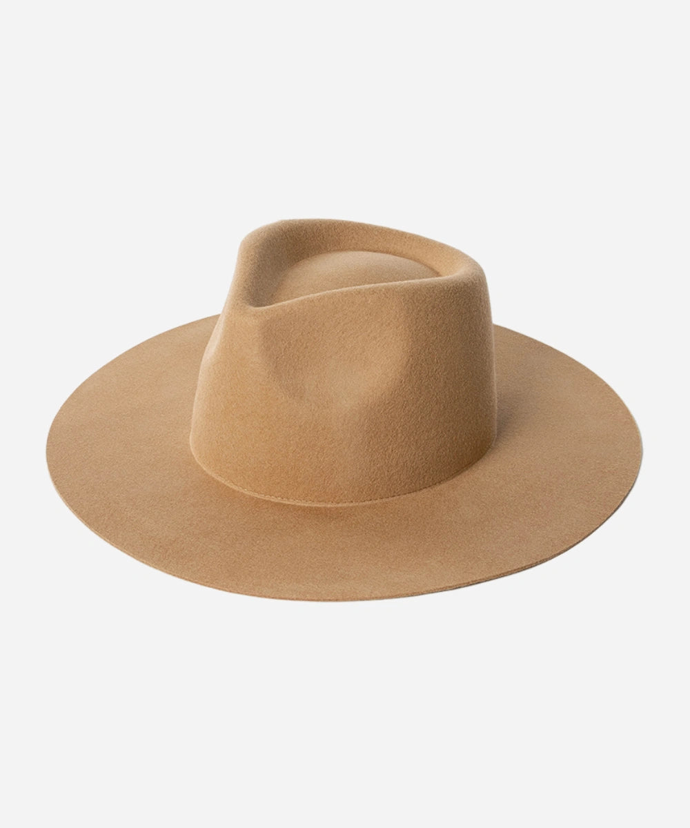 Luna Grace Hat - Oatmeal Australian Wool Fedora Hat