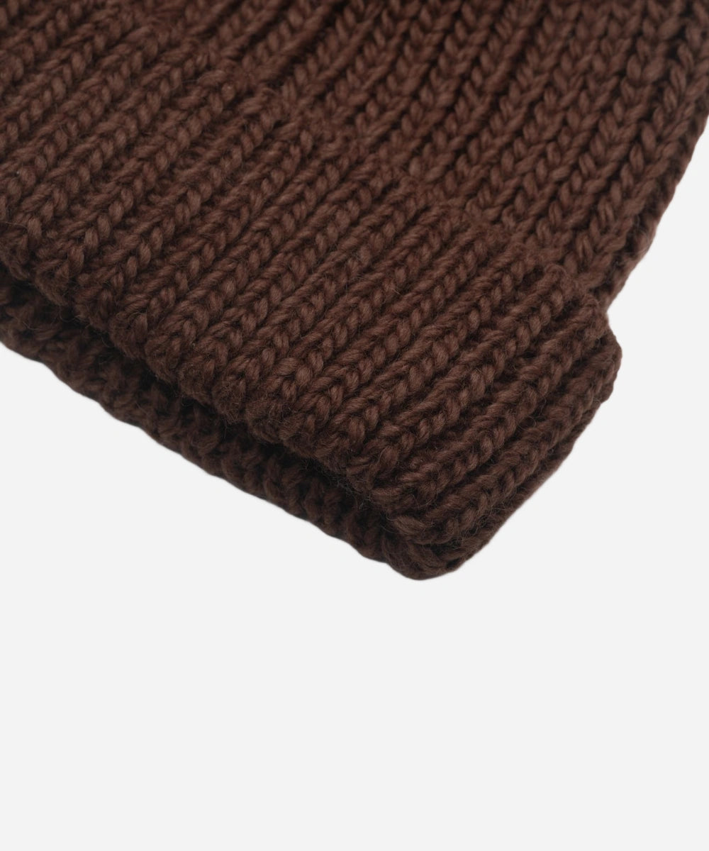 Willow Brown | Chunky Brown Beanie 100% Wool