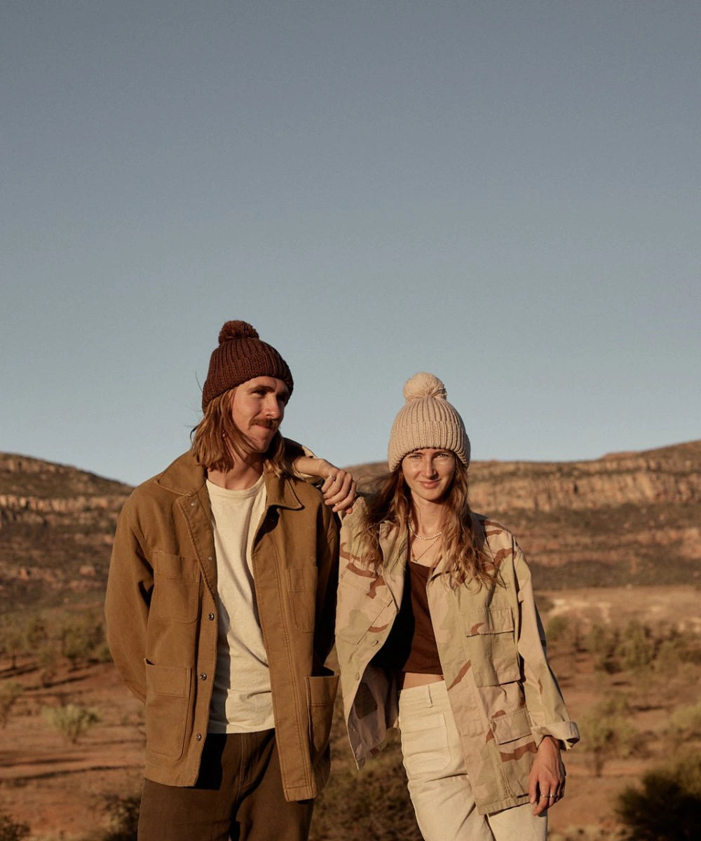 Willow Brown | Chunky Brown Beanie 100% Wool