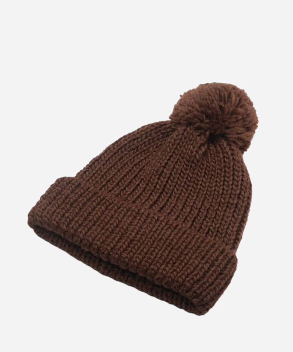 Willow Brown | Chunky Brown Beanie 100% Wool