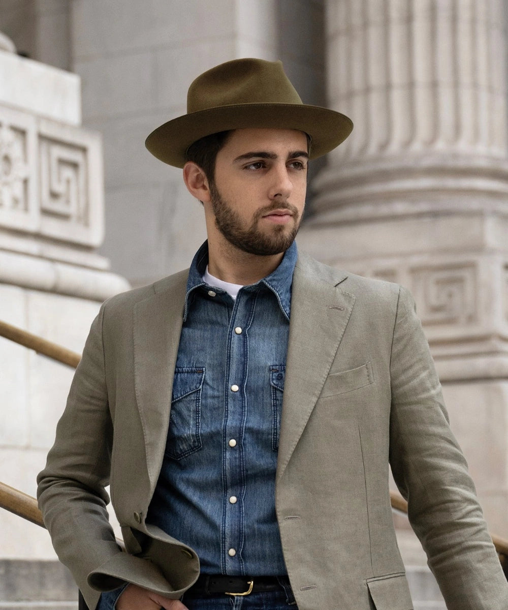 Pure Stratoliner Fedora Hat - Tobacco