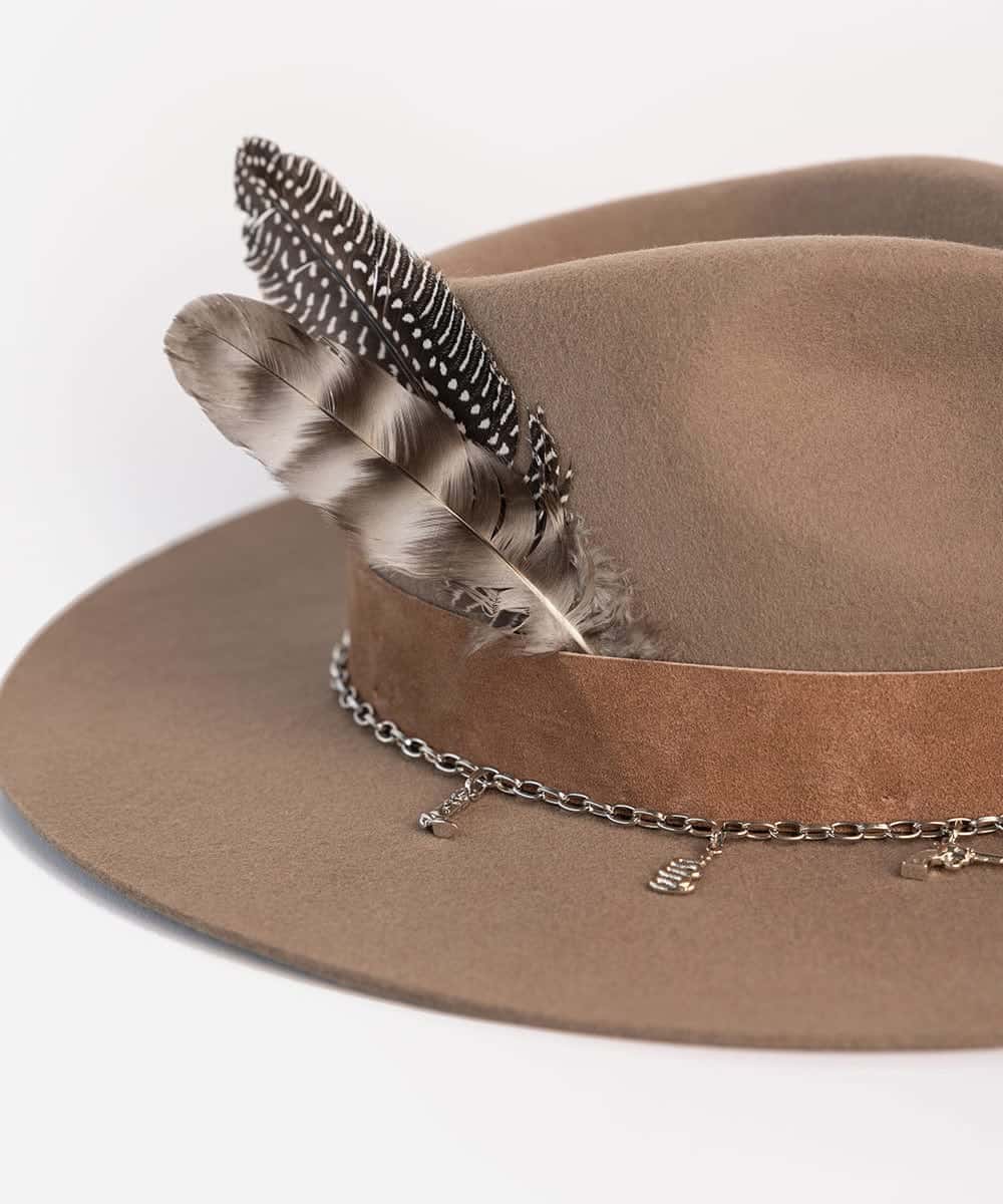 Natural Grey Chinchilla Hat Feather