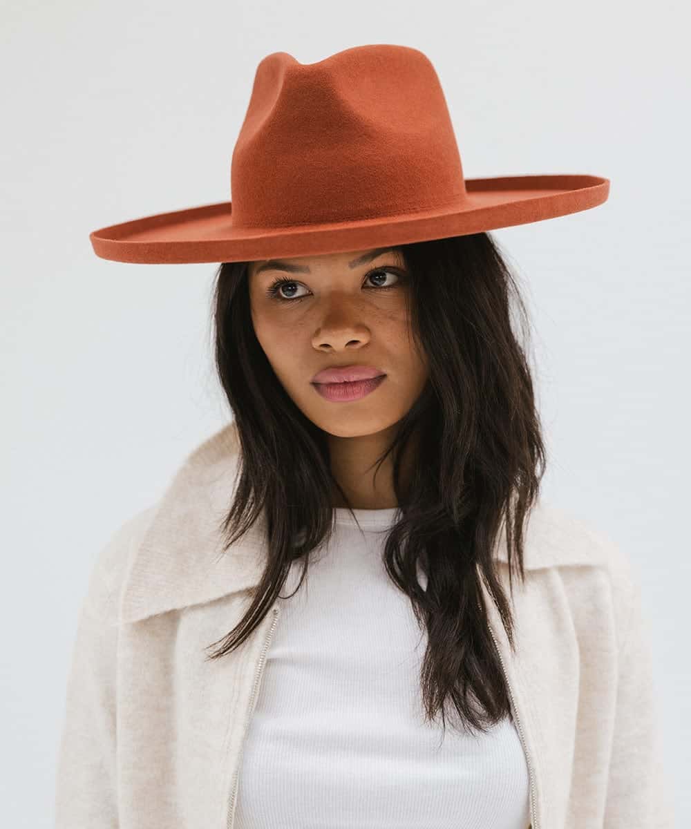 Amelia Fedora mit Bleistiftkrempe