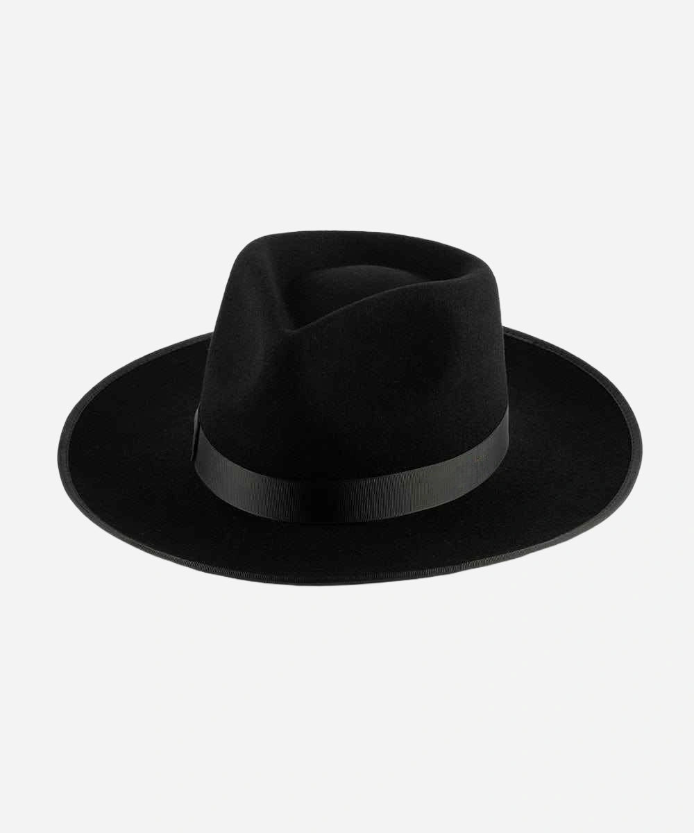 Monroe Rancher Fedora Hat - Black