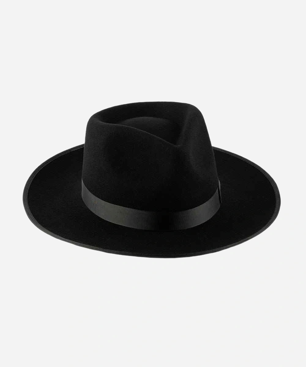 Monroe Rancher Fedora Hat - Black | LuxeBrims