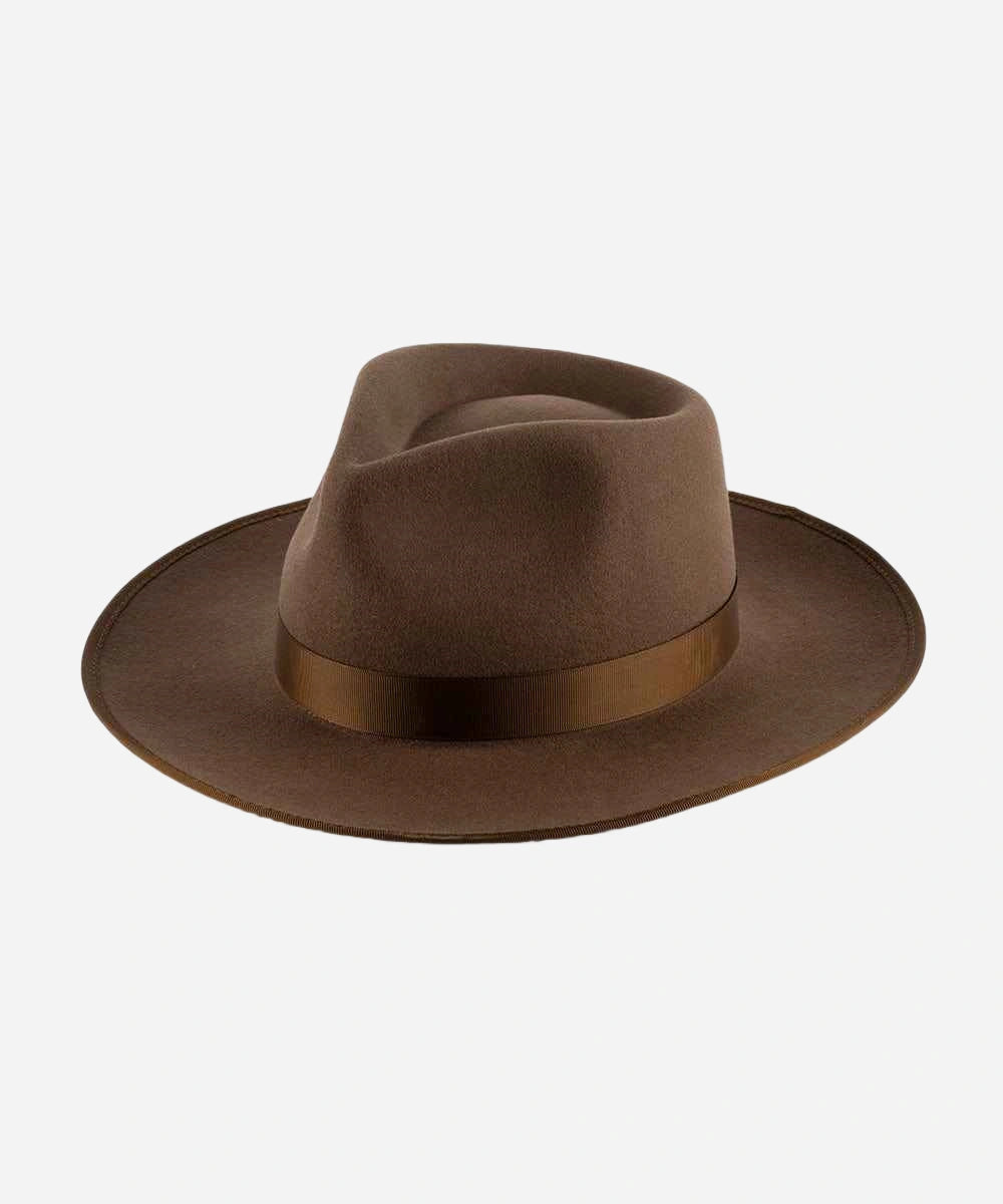 Monroe Rancher Fedora Hat - Chocolate | LuxeBrims