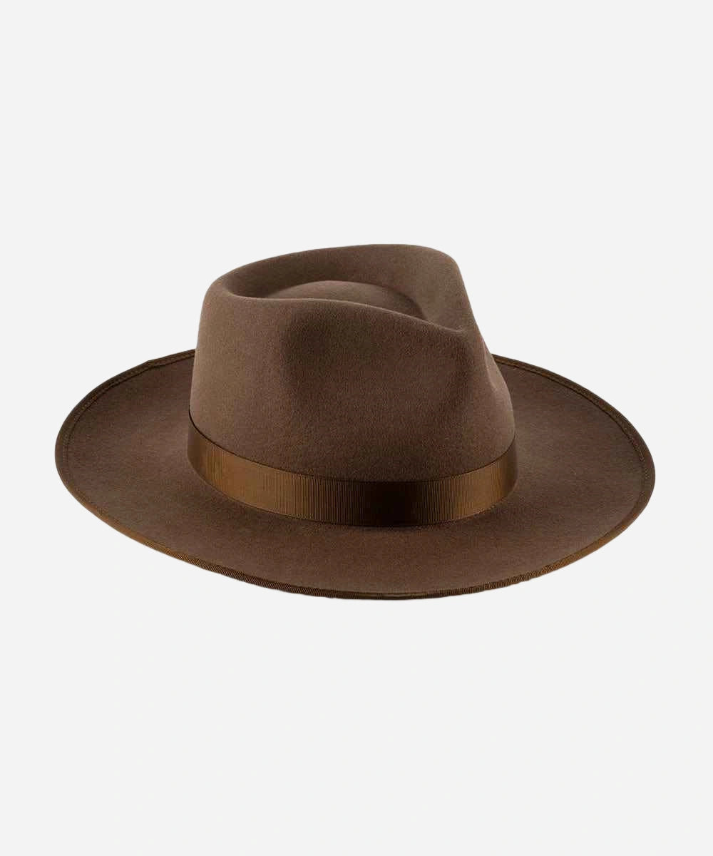 monroe rancher hat in chocolate - best dark brown fedora hat for fall