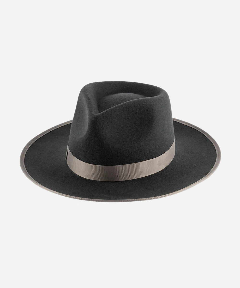 Monroe Rancher fedora hat dark grey