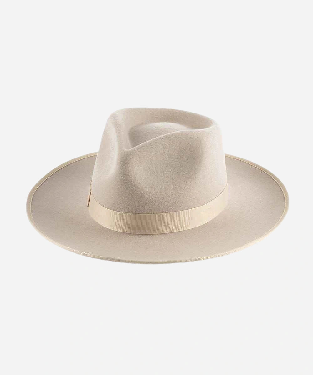 Monroe Rancher Fedora Hat - Beige | LuxeBrims