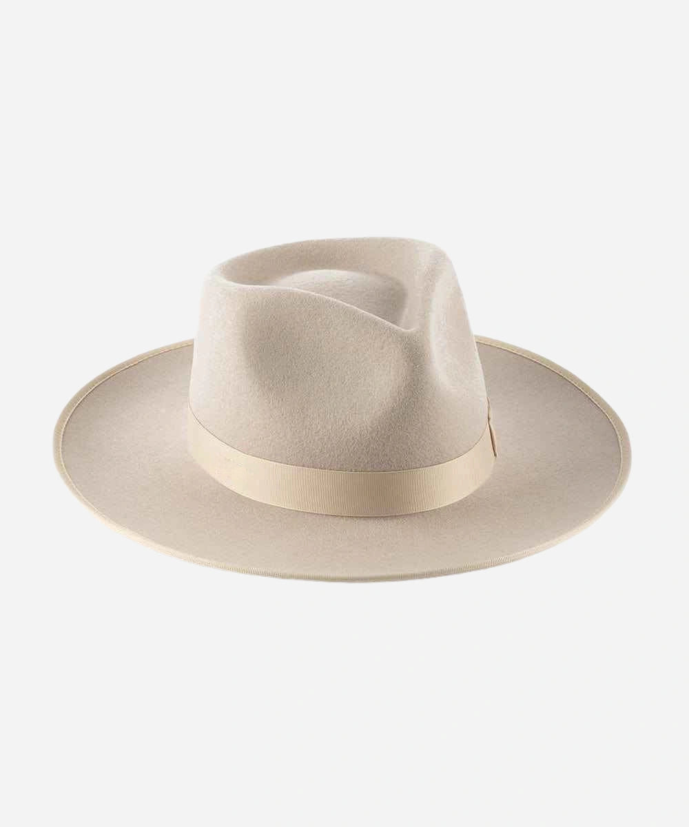 light beige felt hat