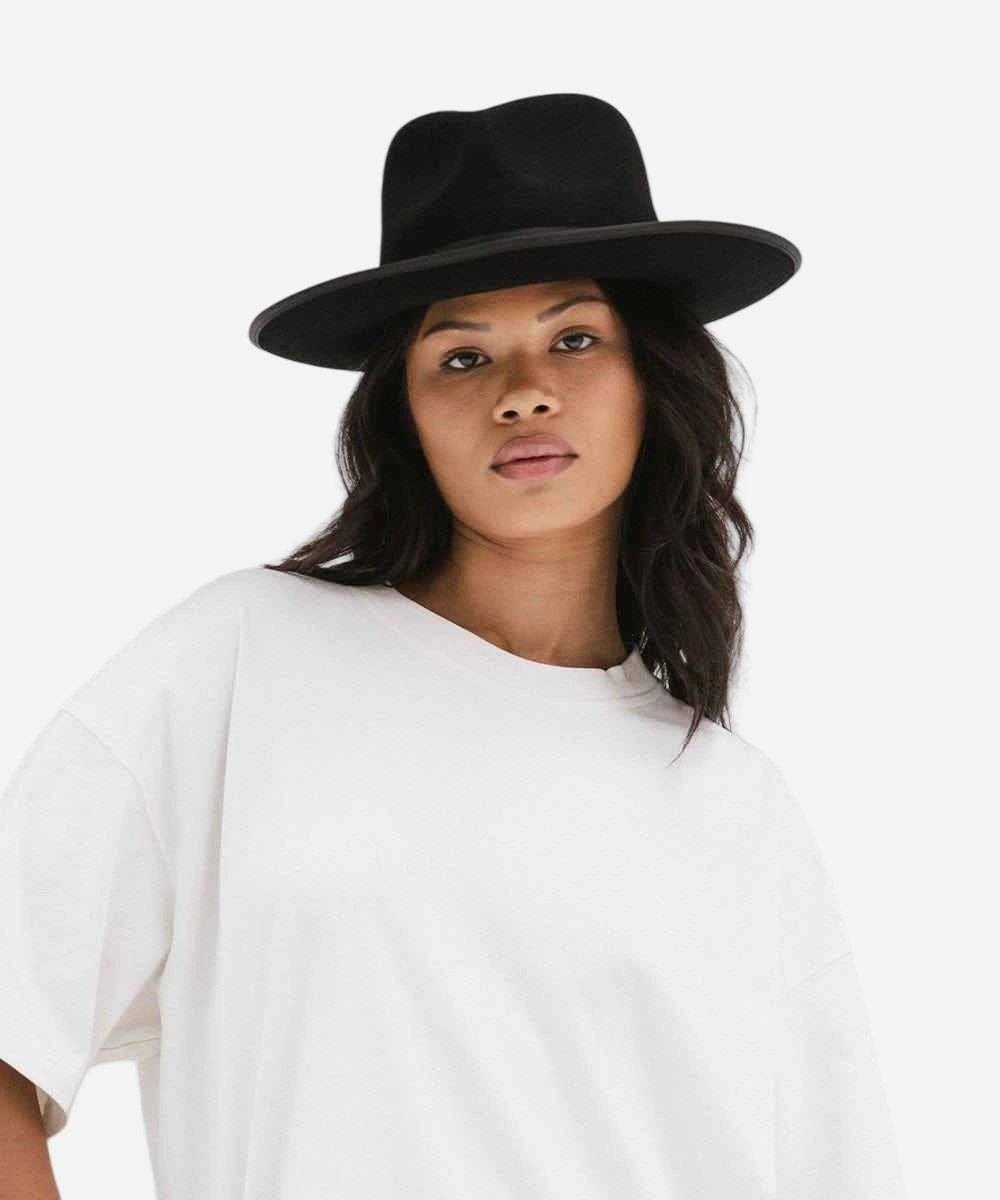 black fedora hat for women