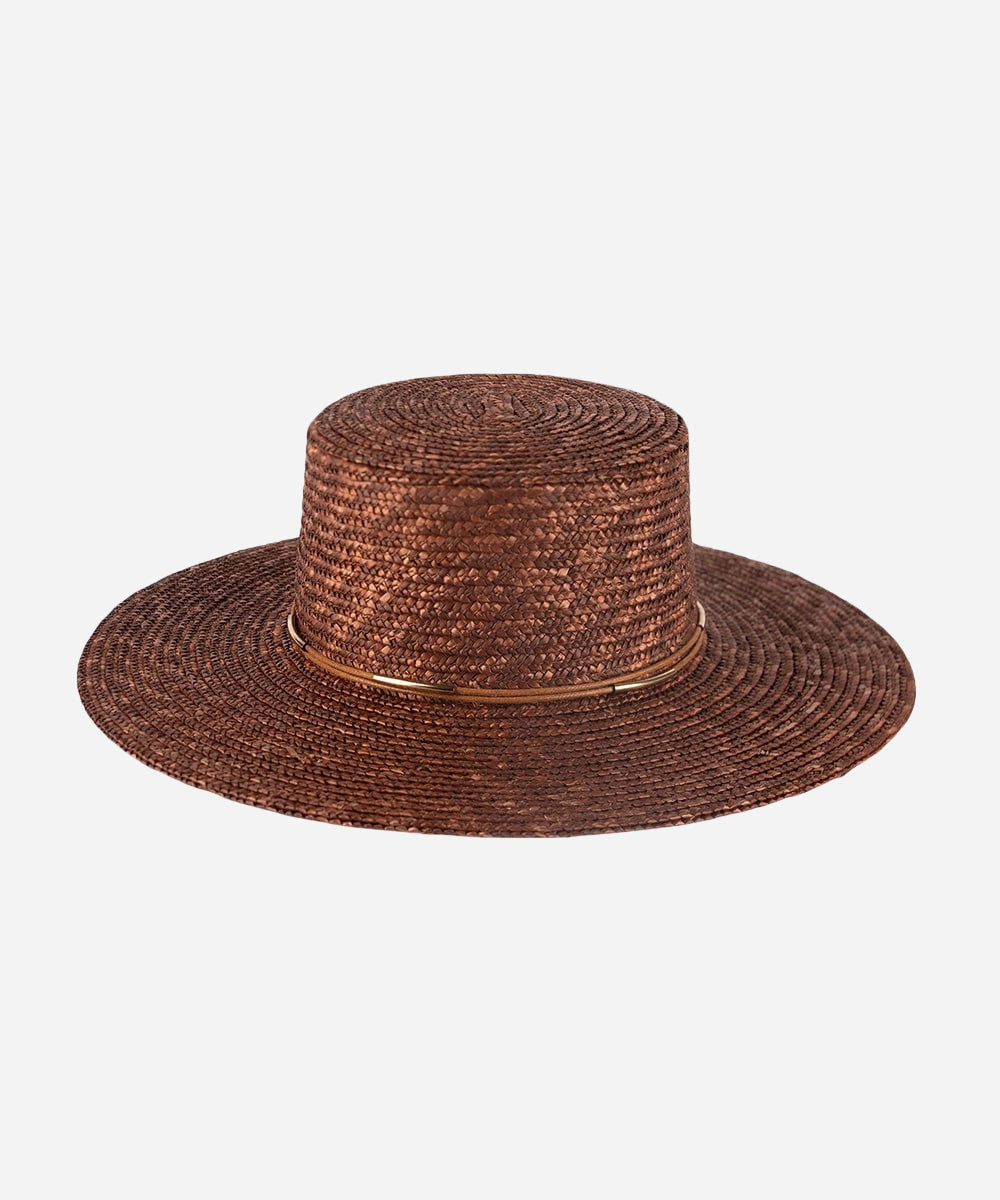 Capri Short Brim Boater Straw Hat