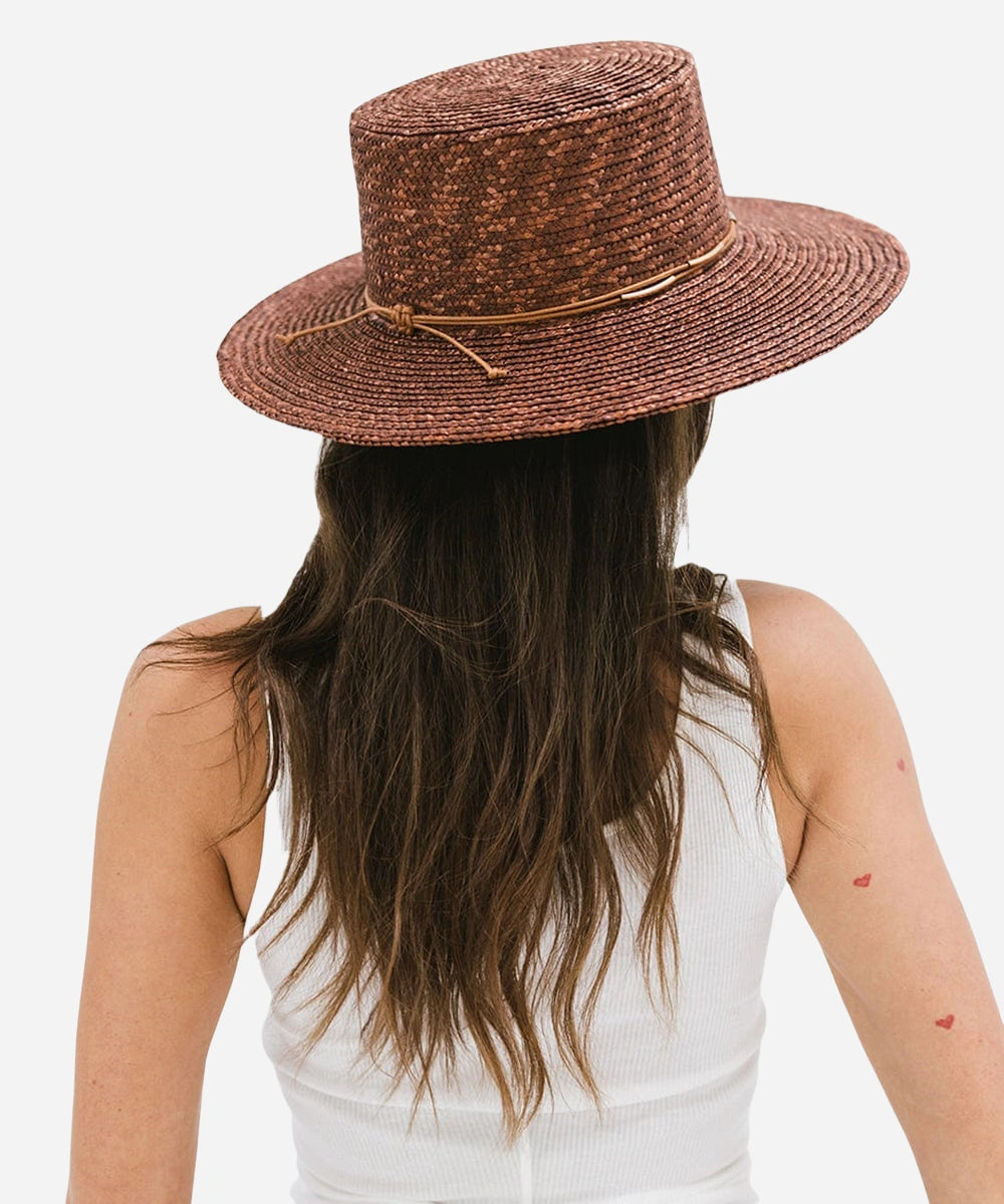 Capri Short Brim Boater Straw Hat