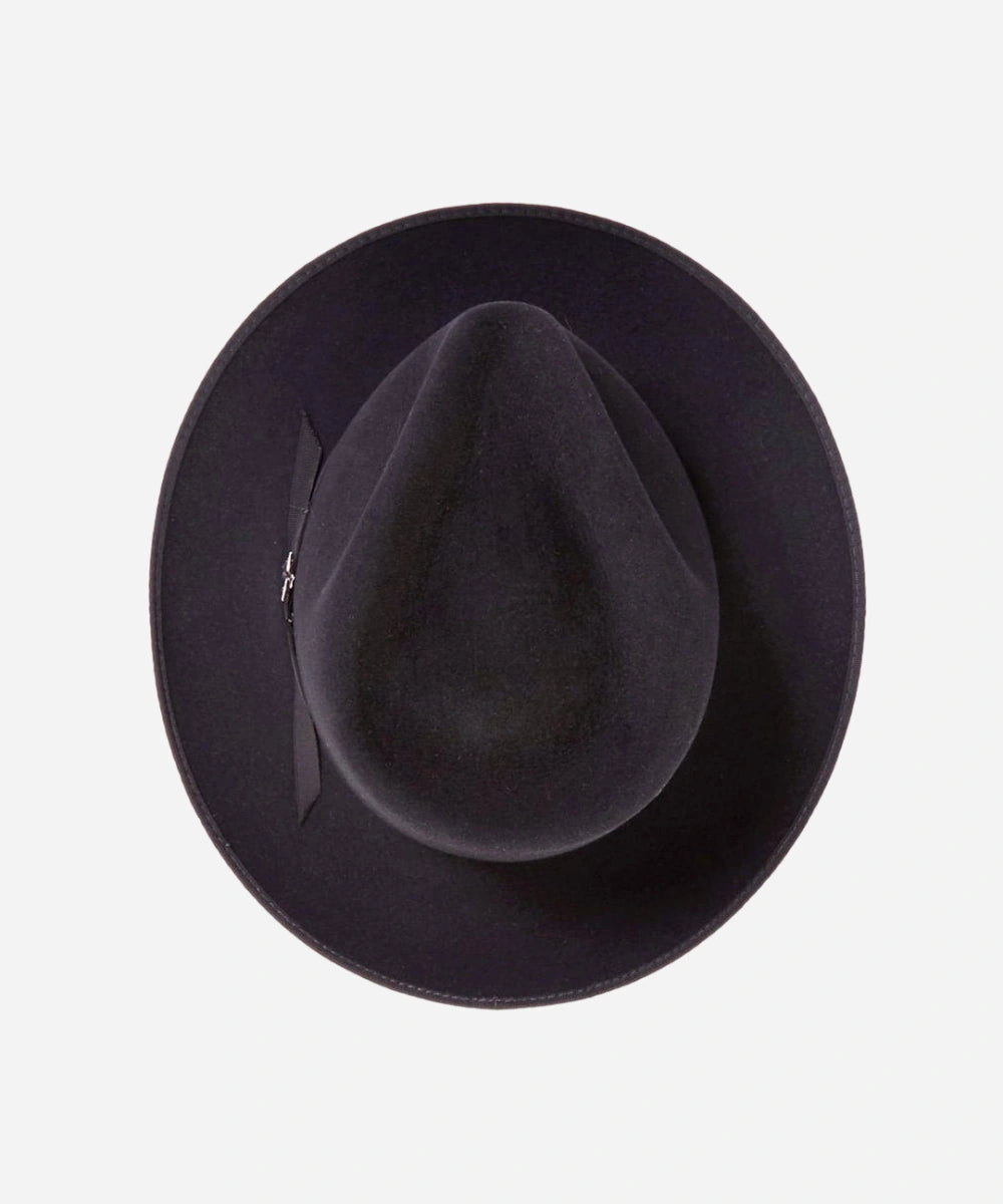 men's black fur felt fedora